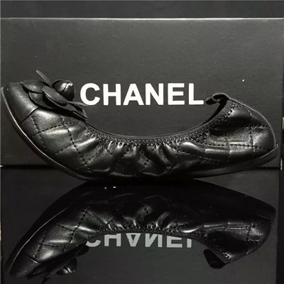 CHANEL Shallow mouth flat shoes Women--067